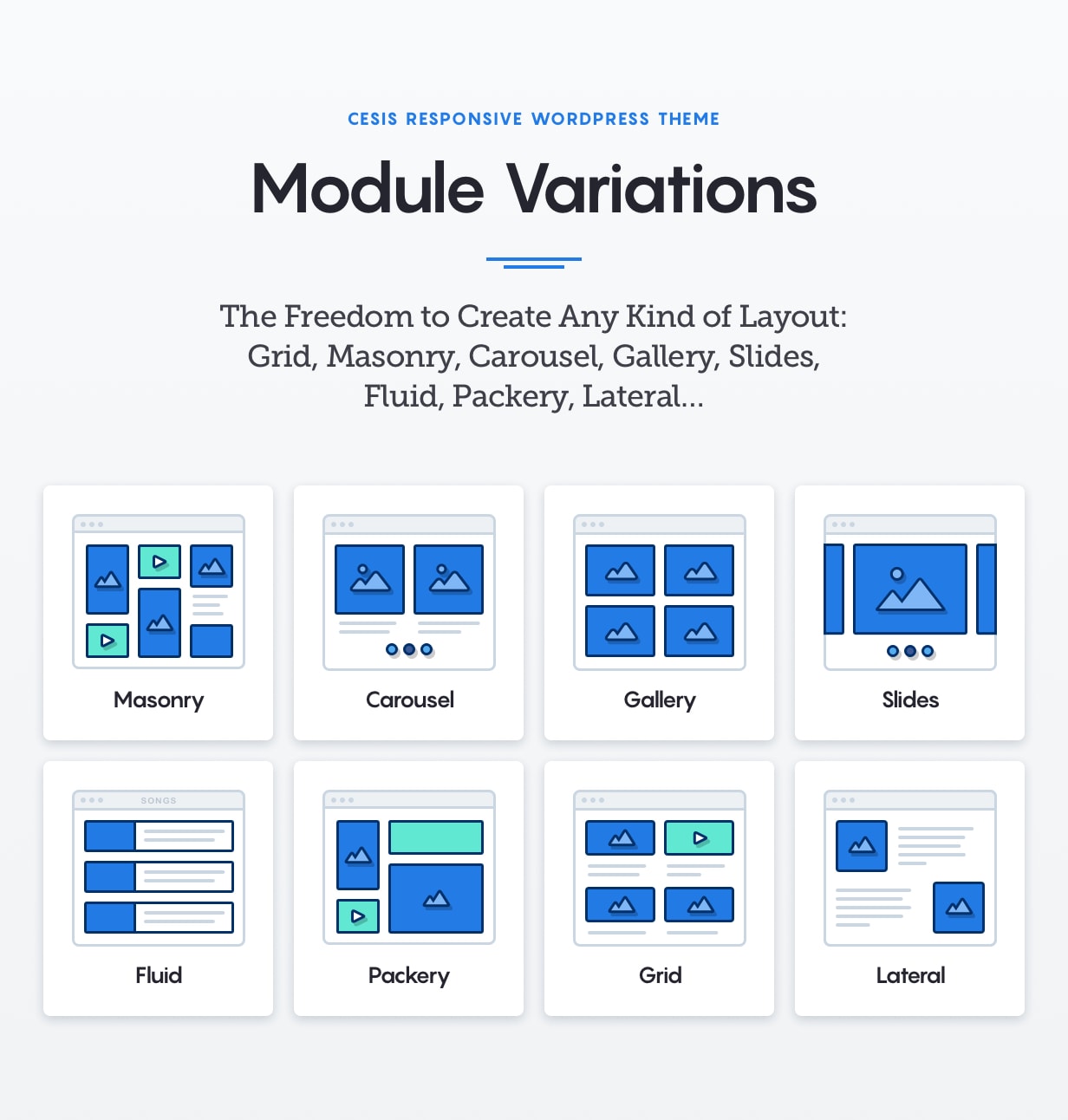 cesis wordpress theme - module variations