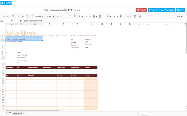 Spreadsheet Online Module