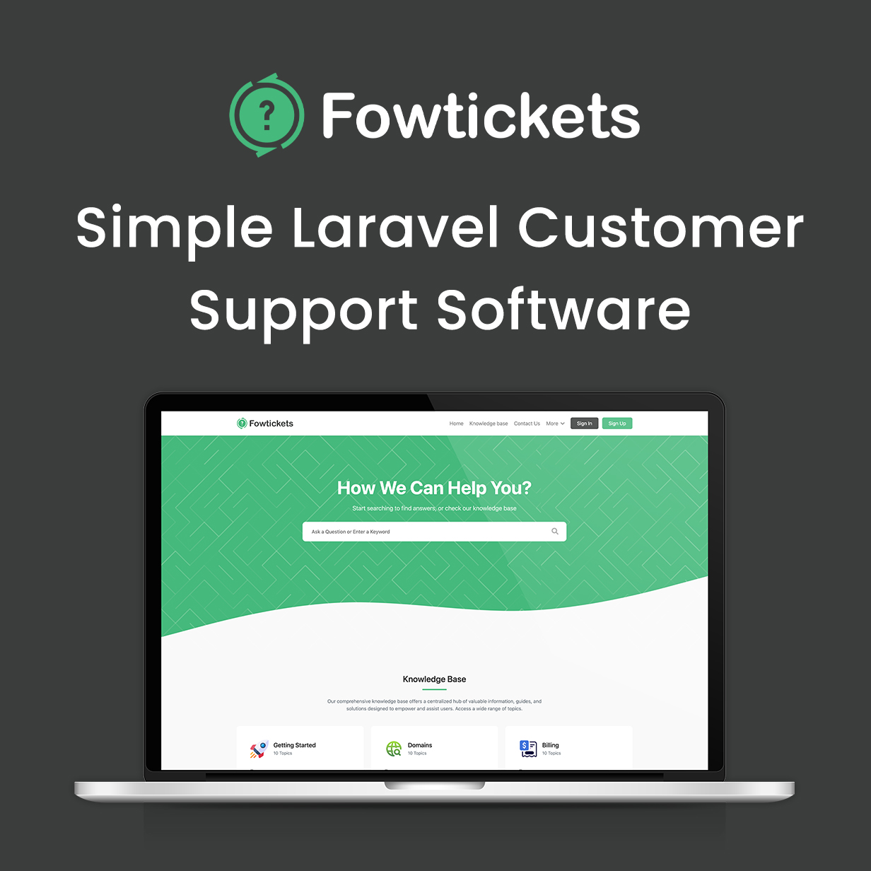 Fowtickets - Simple Customer Support Software With Ticketing System And Knowledge Base - 1