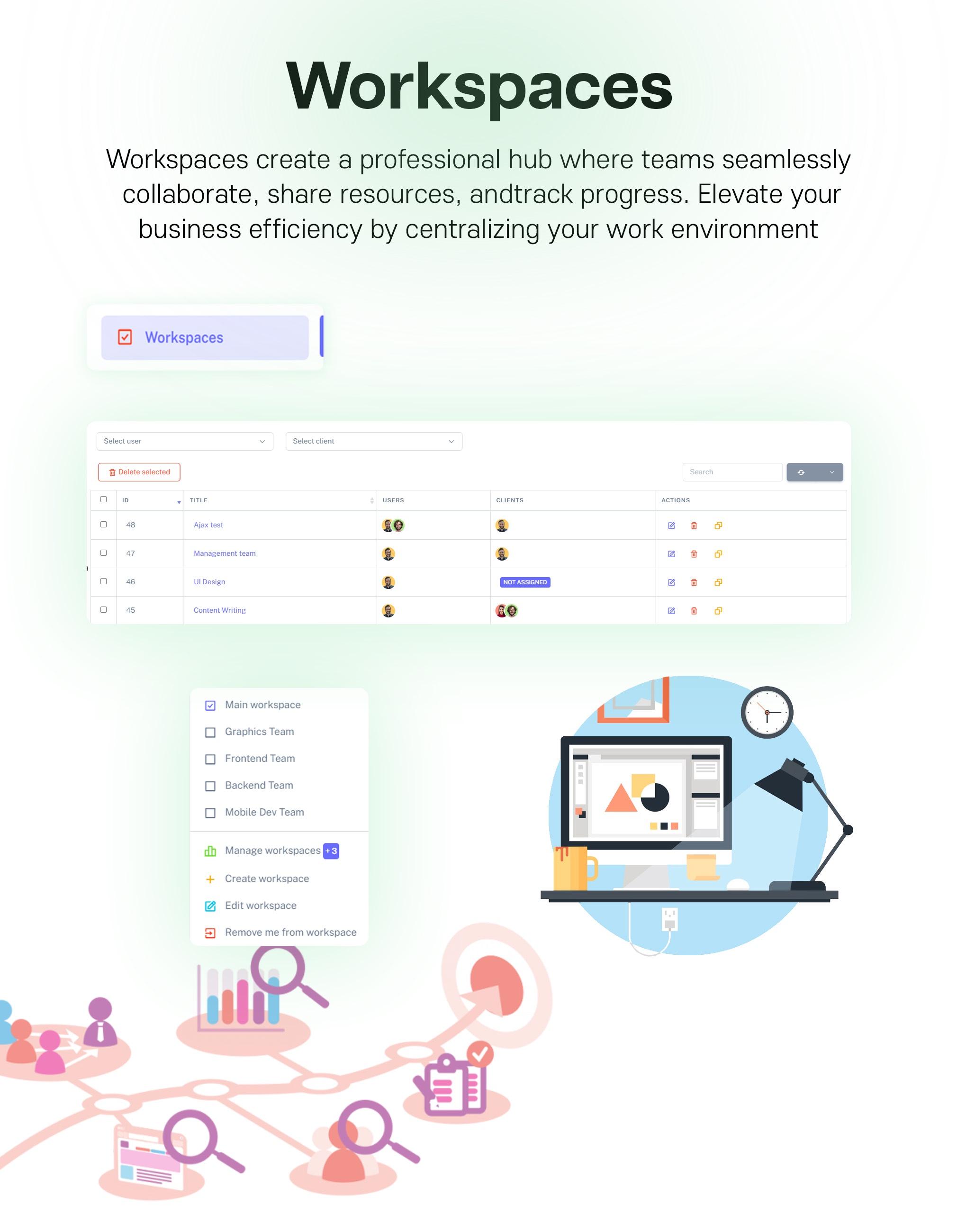 Workspaces | Taskify - Project Management, Task Management, CRM & Productivity System